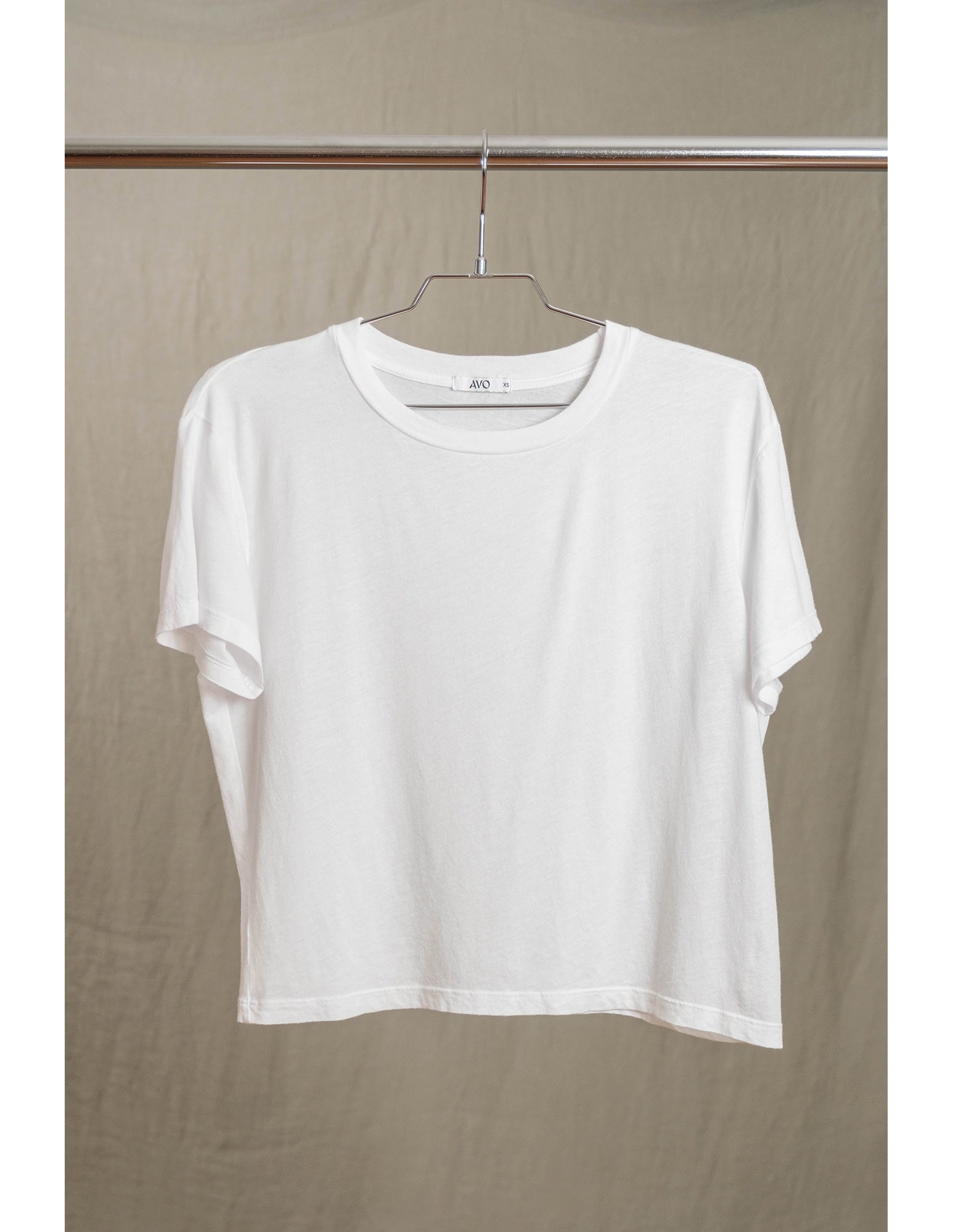 Butter Soft Short Sleeve Boxy Crop Tee in White