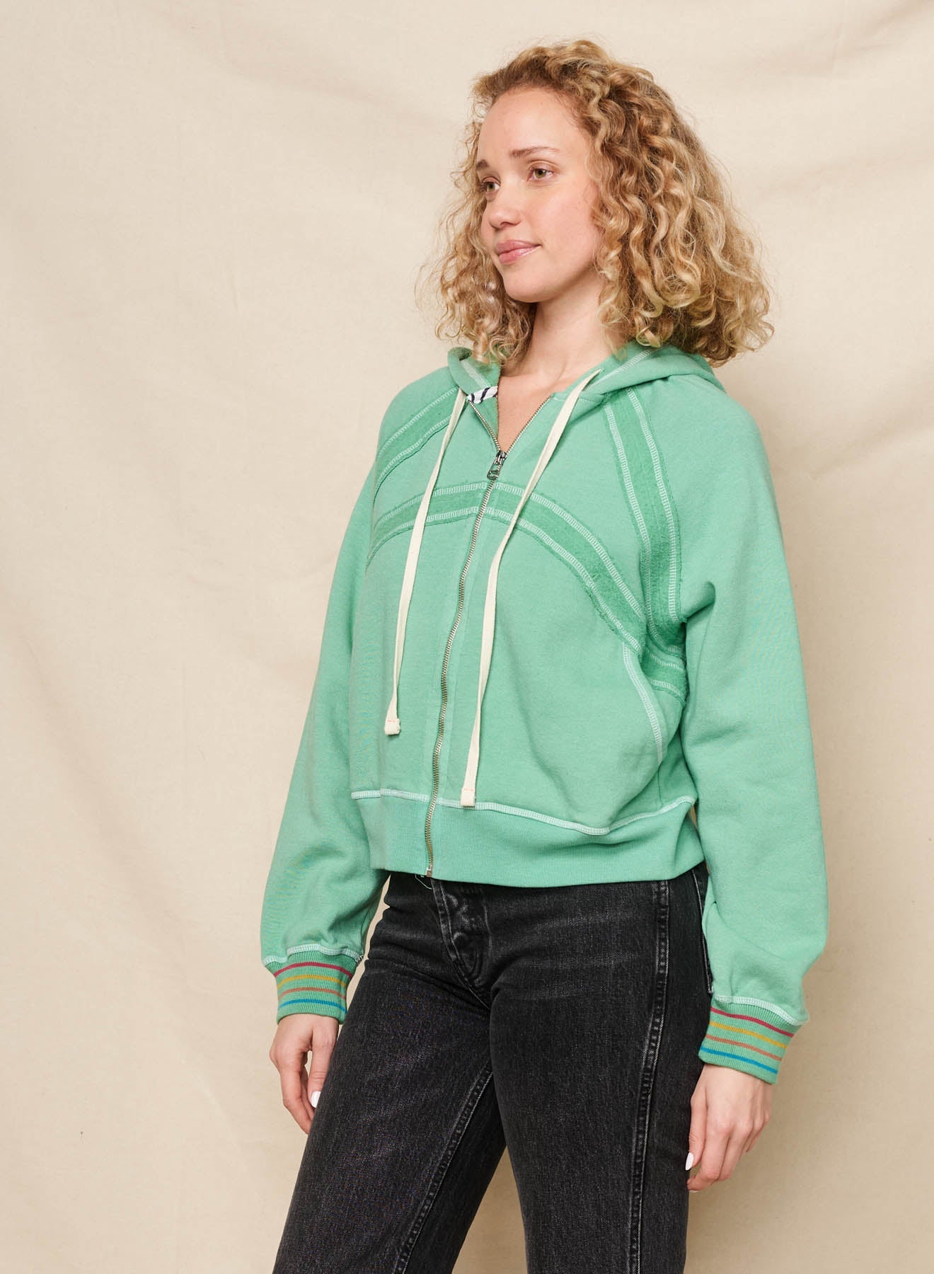 Sundry Raw Seamed Horizon Hoodie & Raw Seamed Pant in Winter Green