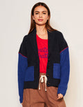 Sundry Shawl Collar Cardi in Deep Navy