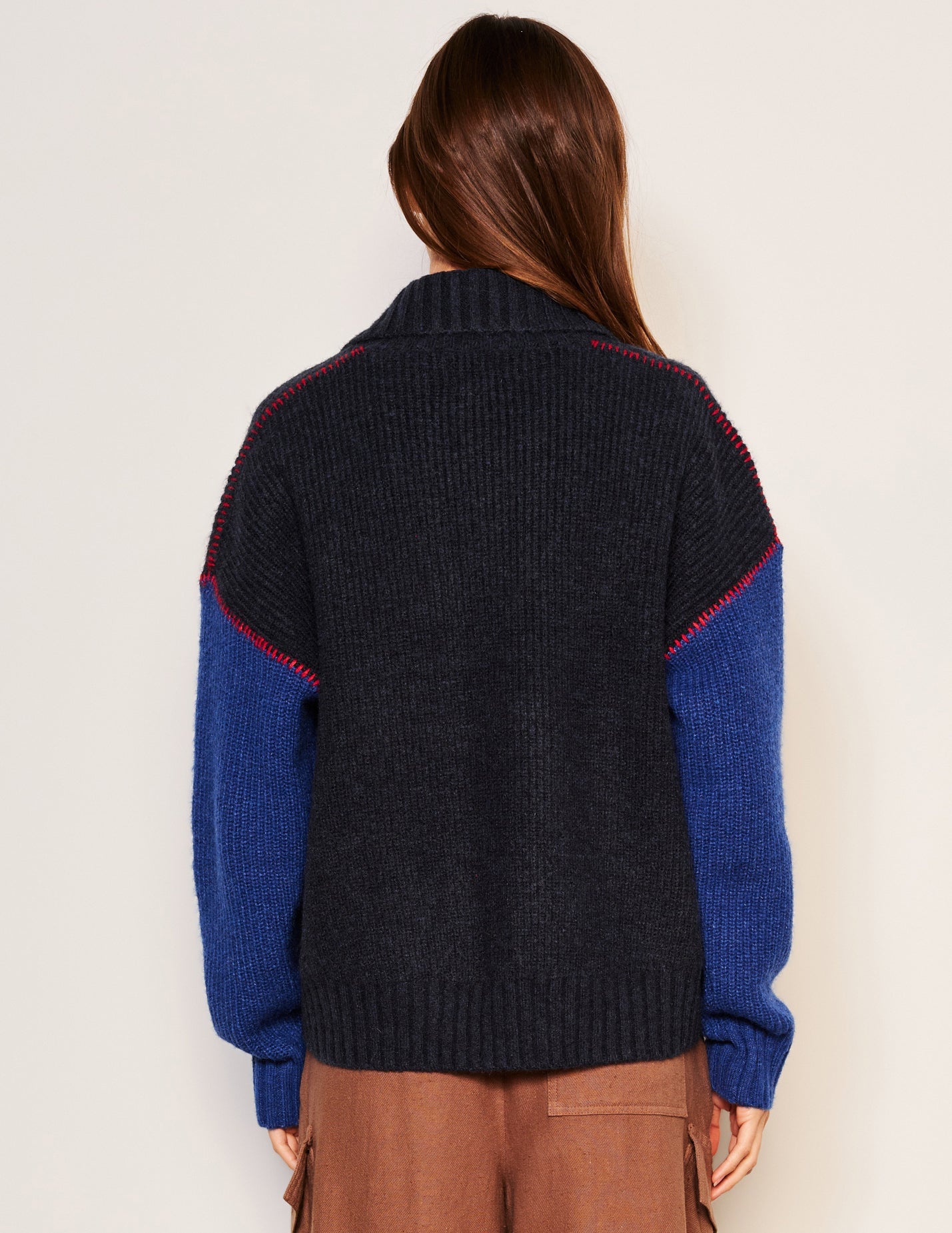 Sundry Shawl Collar Cardi in Deep Navy