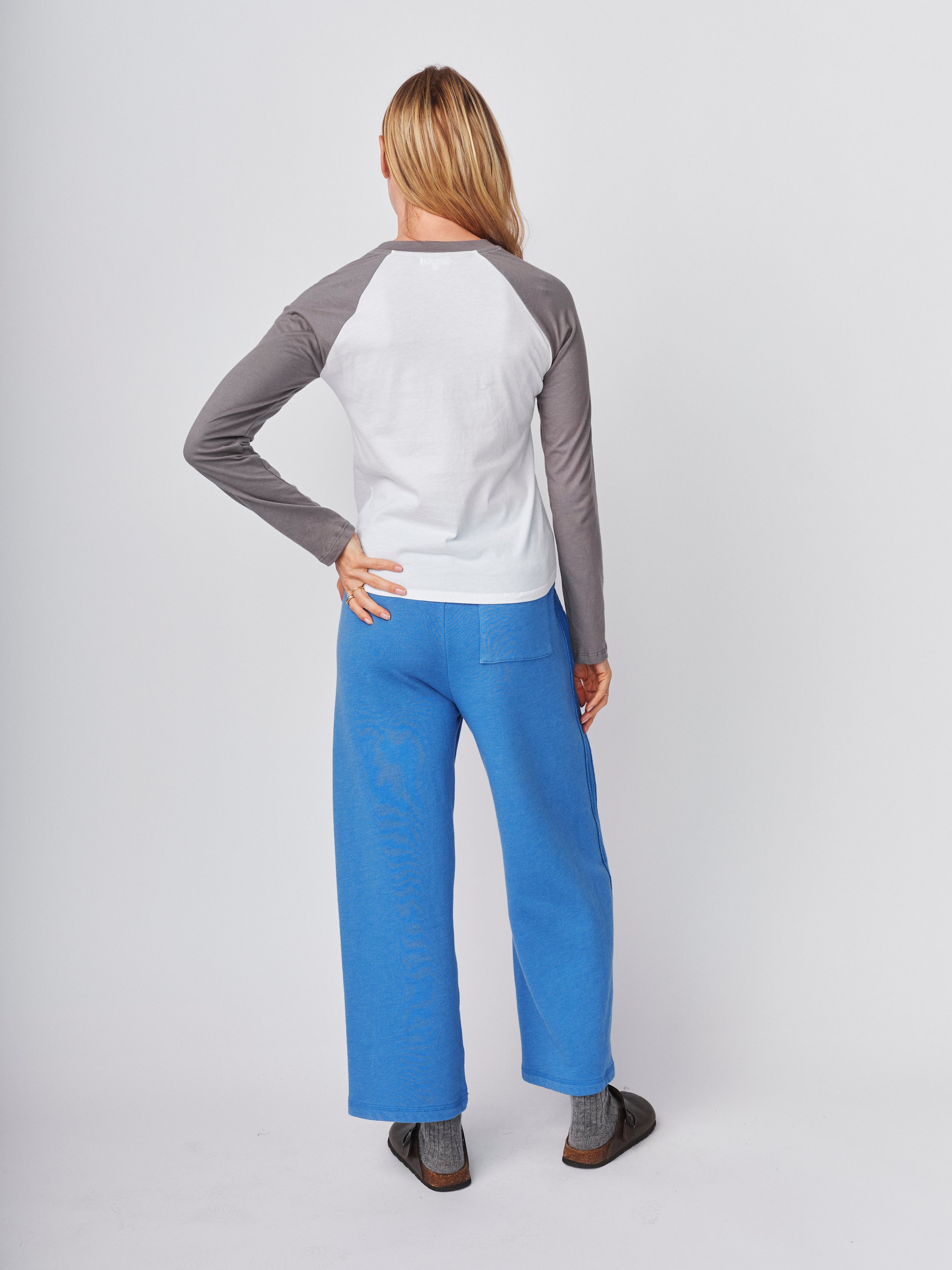 Sundry Moonridge Ski Long Sleeve Raglan Tee in Optic White