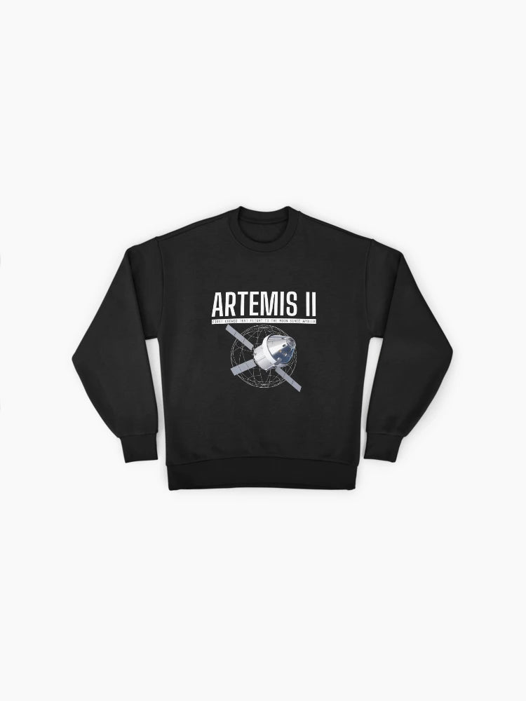 Artemis II Mission Sweatshirt, Commemorative Oversized Pullover