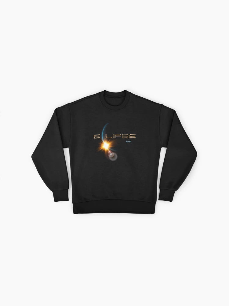 2024 Total Solar Eclipse Shirt with Silhouette Solar Sun Burst Sweatshirt