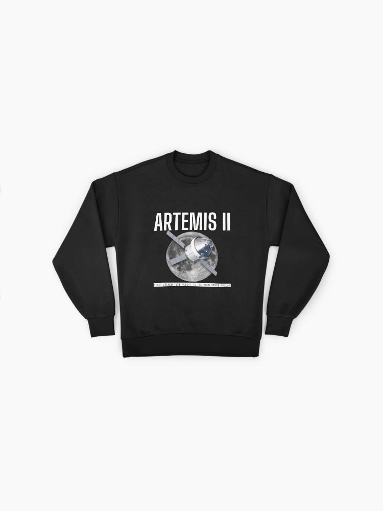 Artemis 2 Moon Mission Sweatshirt, 2024 Souvenir, Oversized