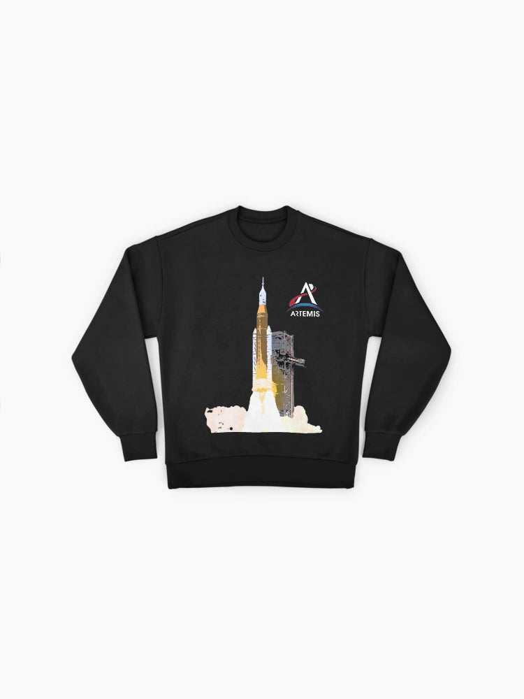 Artemis Program Rocket Official Logo Sweatshirt, Sticker Style Premium Top