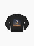 Astronaut vs Planet Premium Oversized Sweatshirt: Epic Space Battle Art