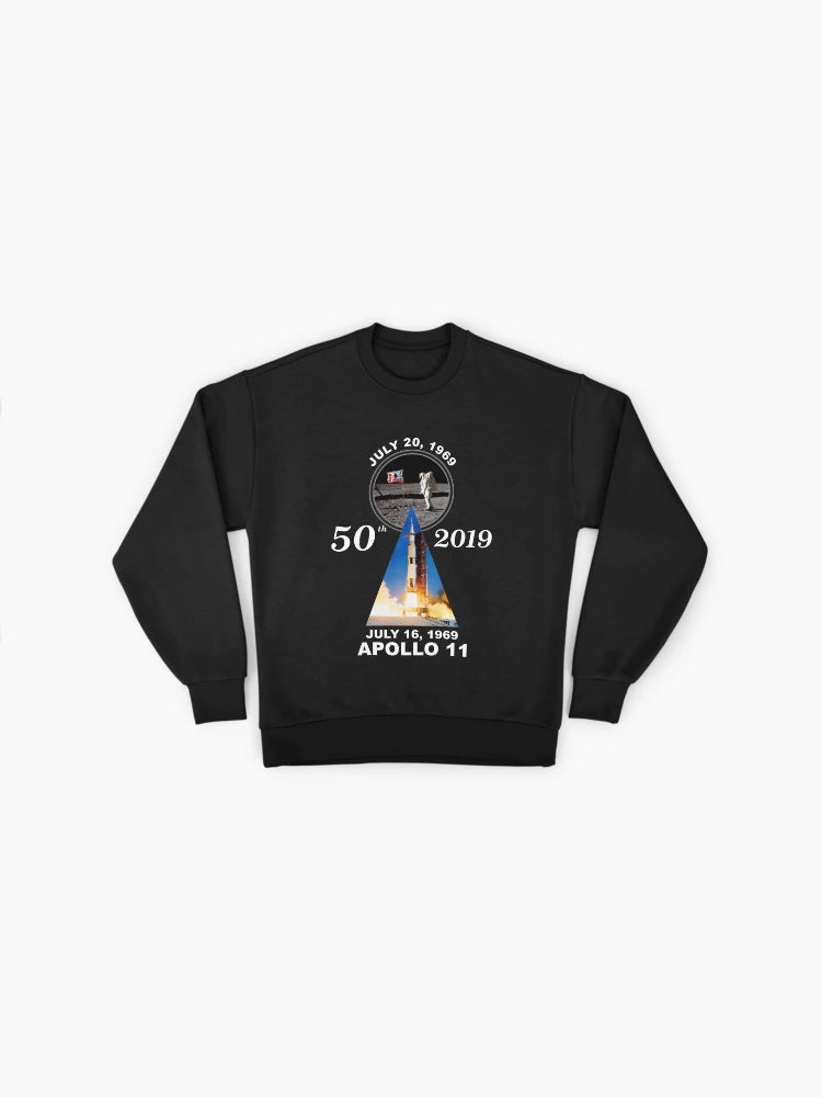 Apollo 11 50th Anniversary Sweatshirt, Moon Landing Premium Fan Top