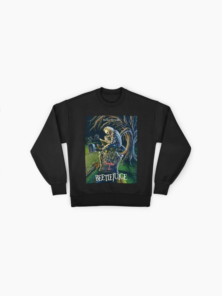 Beetlejuice Trio Name Sweatshirt, Premium Oversized Movie Fan Top