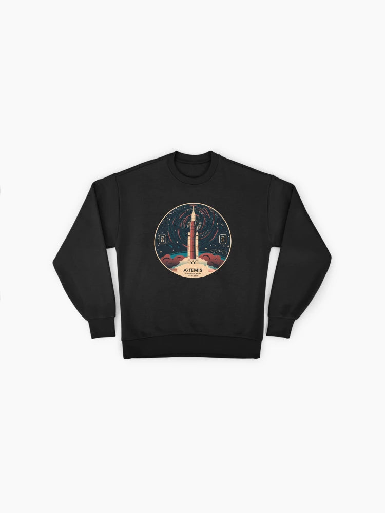 Artemis Program Humanity's Return Sweatshirt, Moon Mission Premium Top
