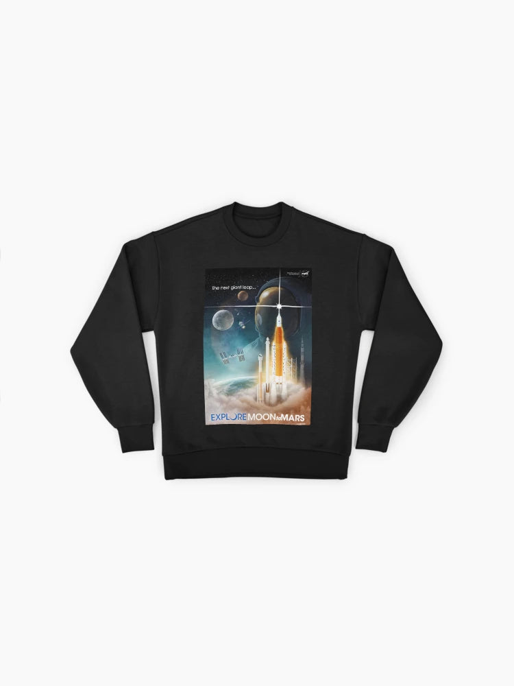 Artemis Program Explore Moon to Mars Sweatshirt, NASA Official Top