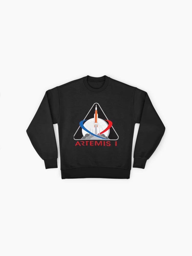 Artemis One Logo Sweatshirt, New NASA Mission Design, Oversized