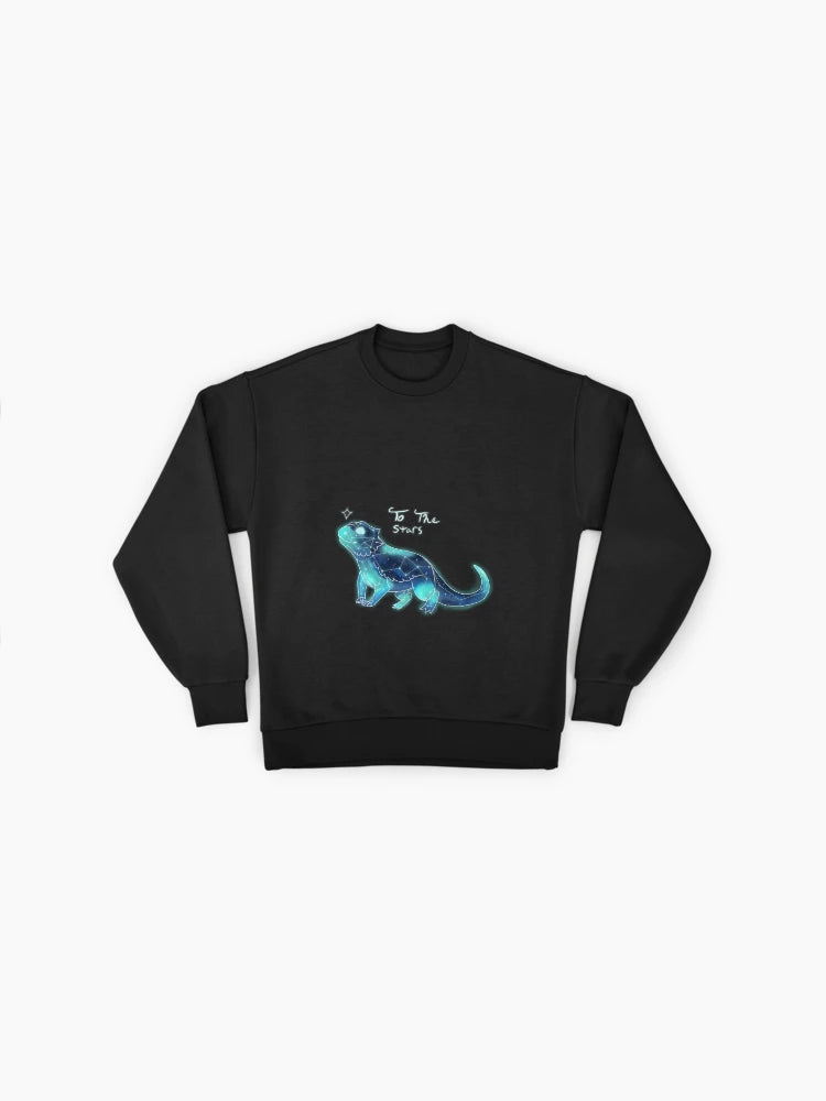 Bearded Dragon Constellation Sweatshirt, Reptile Lover Graphic Top
