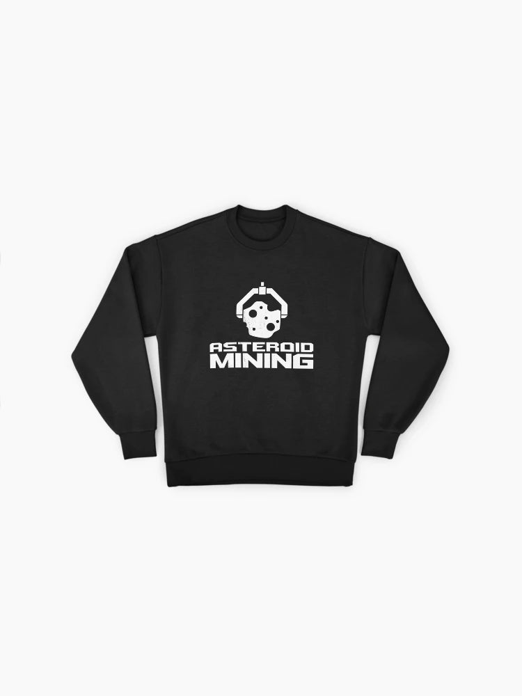 Asteroid Mining In Space, Space Lover Gifts, Retro Sci-Fi Space Art Sweatshirt