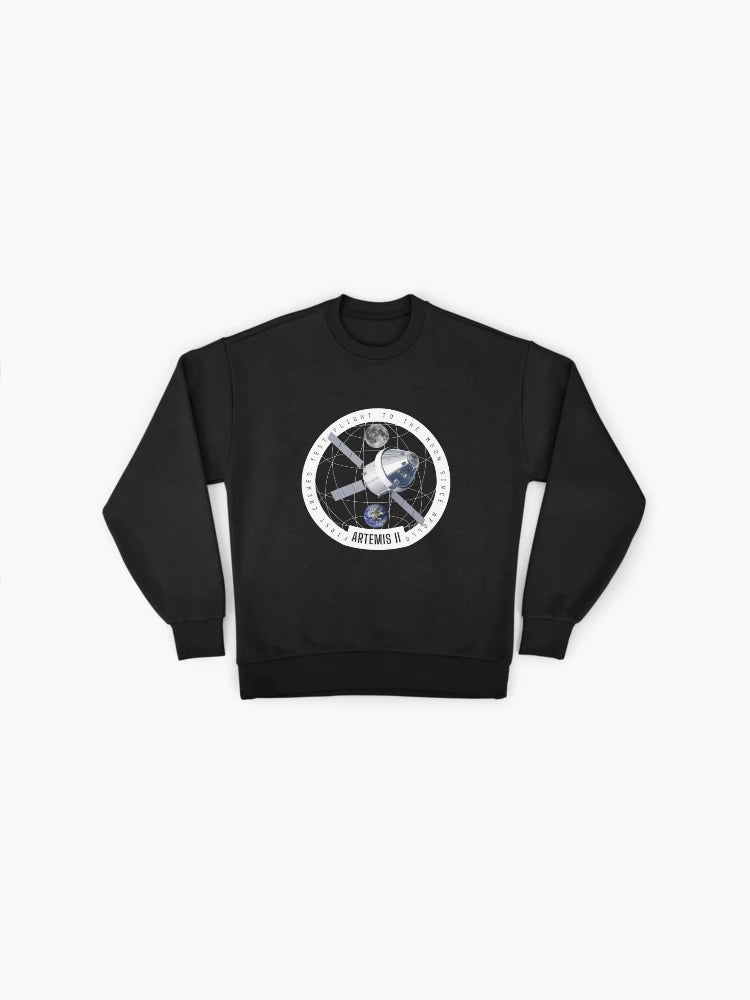 Artemis II Retro Logo Sweatshirt, Commemorative 2024 Premium Top
