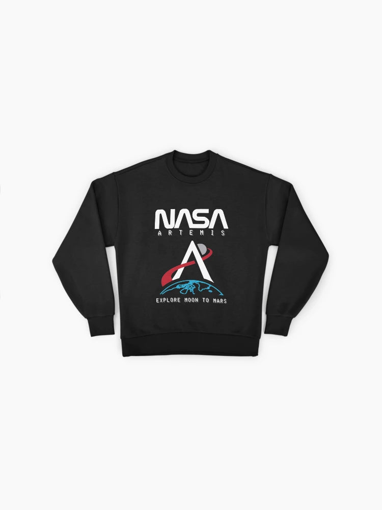 Artemis 1 Moon To Mars Sweatshirt, Space Mission, Oversized Fit