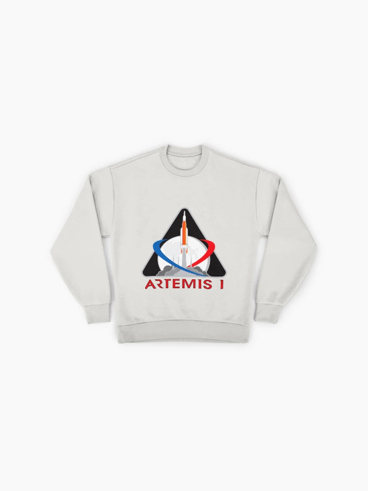 Artemis One New Logo Sweatshirt, NASA Space Program Premium Top