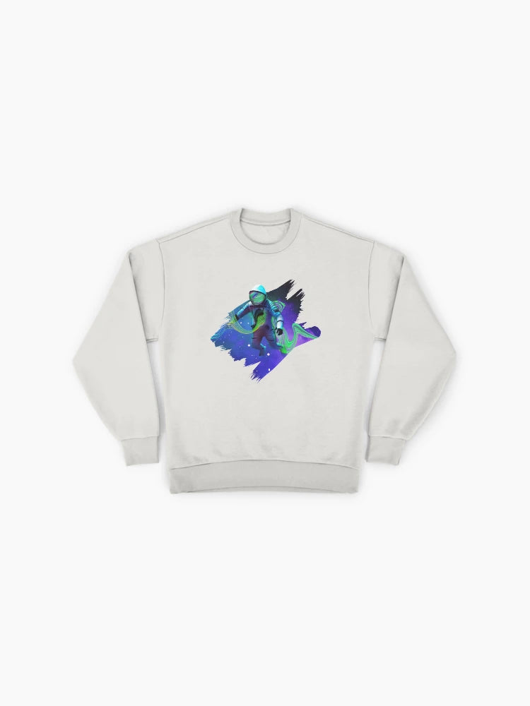 Aurora Streak Night Sky Sweatshirt, Oversized Northern Lights