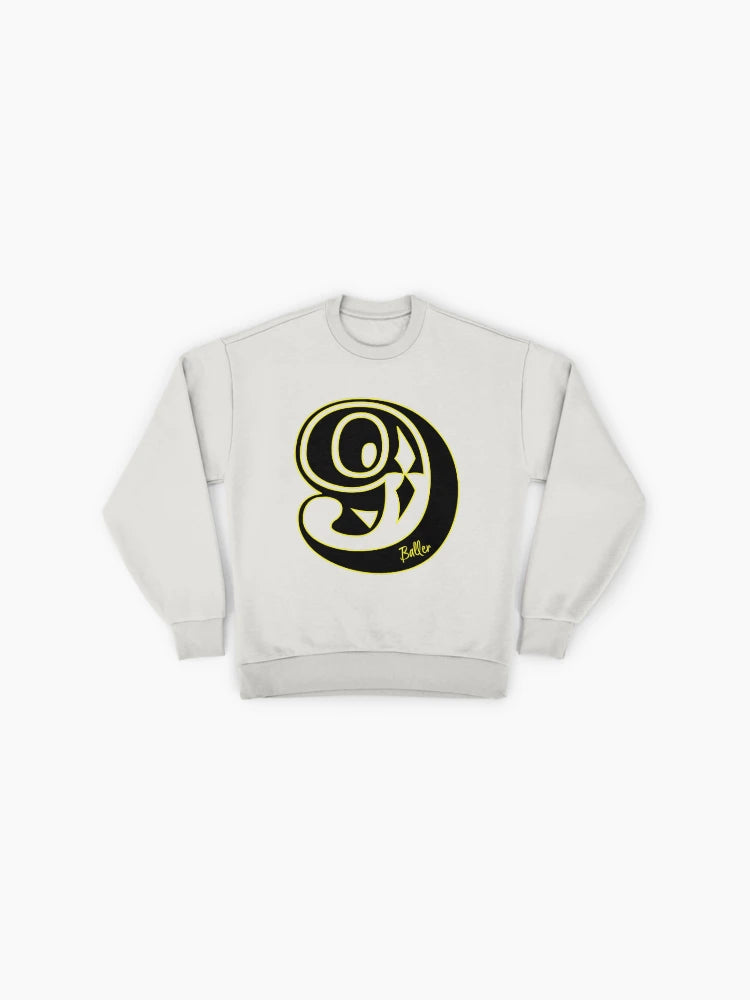 9 Baller Graphic Sweatshirt, Billiards Fan, Oversized Pullover