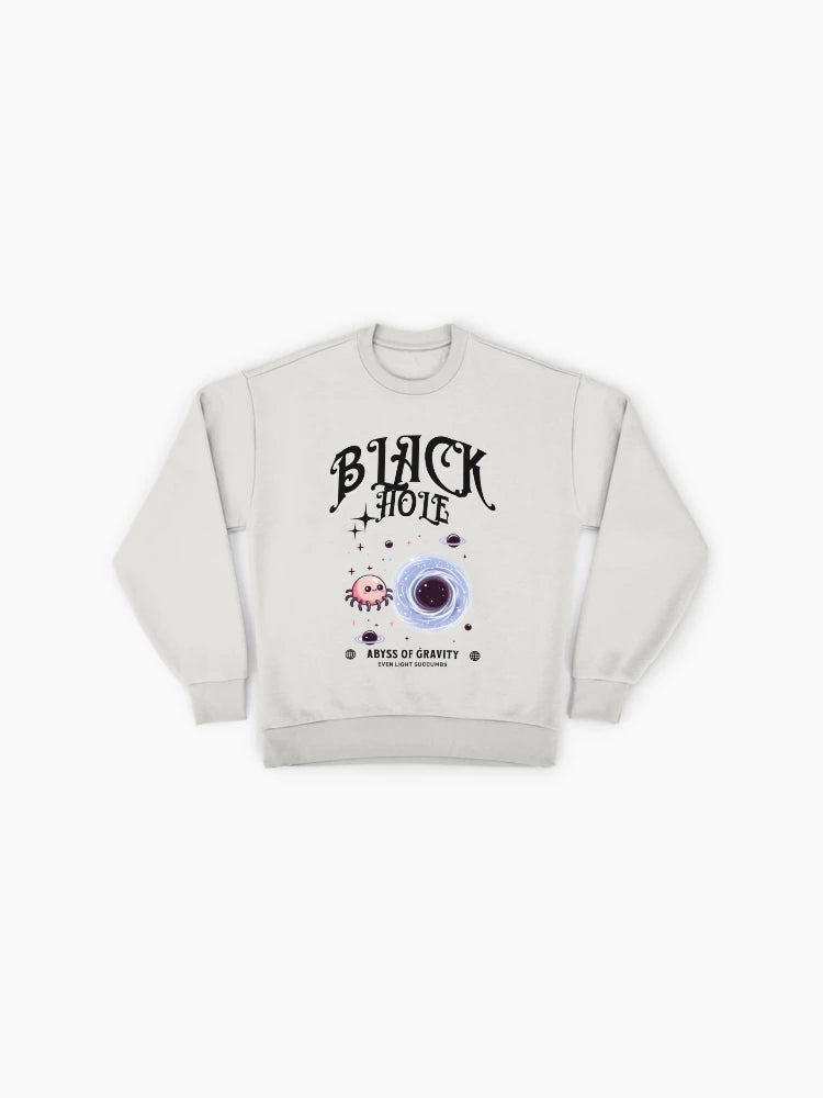 Black Hole Spider Oversized Sweatshirt, Surreal Arachnid Art