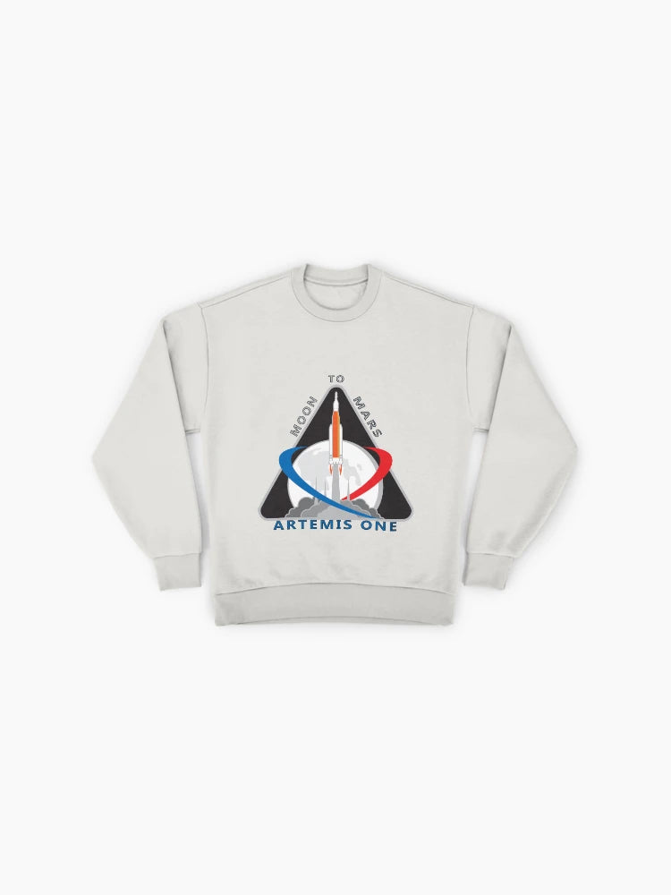 Artemis Mission One Logo Sweatshirt, Official NASA Space Program Top