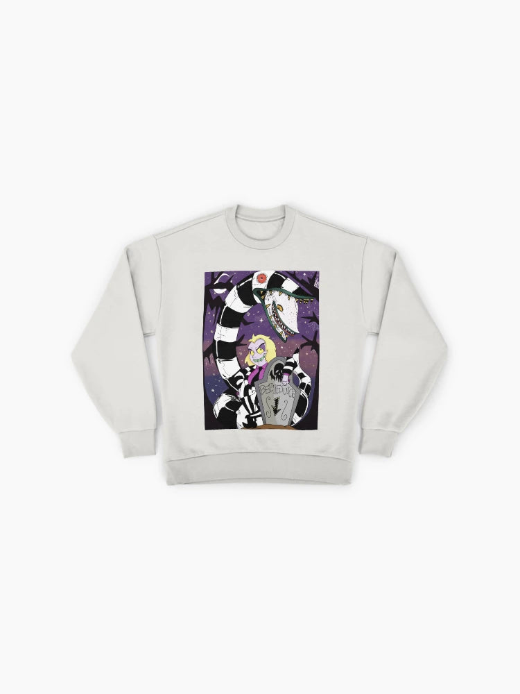 Beetle Juice Movie Art Sweatshirt, Premium Oversized Graphic Top