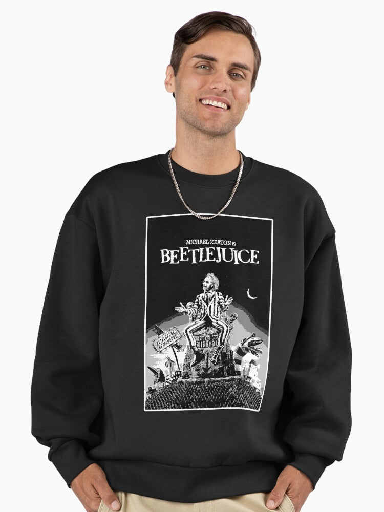 Besouro Suco Brazilian Art Sweatshirt, Premium Oversized Graphic Top Black