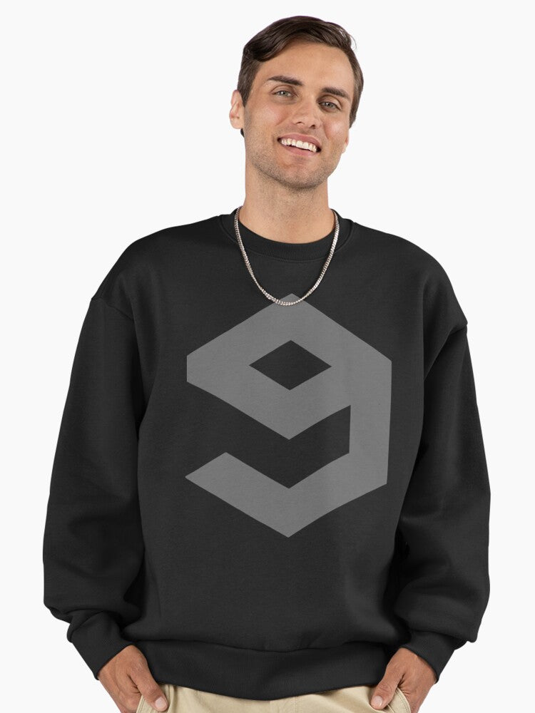 Best Selling 9GAG Merch Sweatshirt, Essential Oversized Fit Black