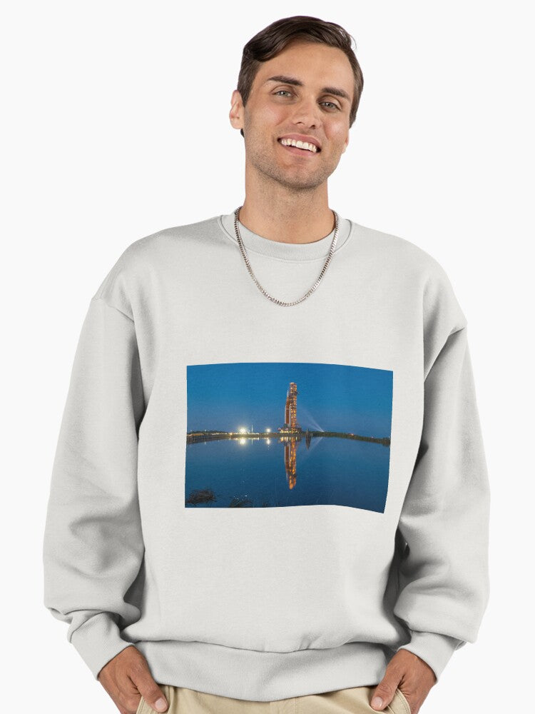 Artemis I On The Pad Sweatshirt, Rocket Launch Premium Collector's Top Bone