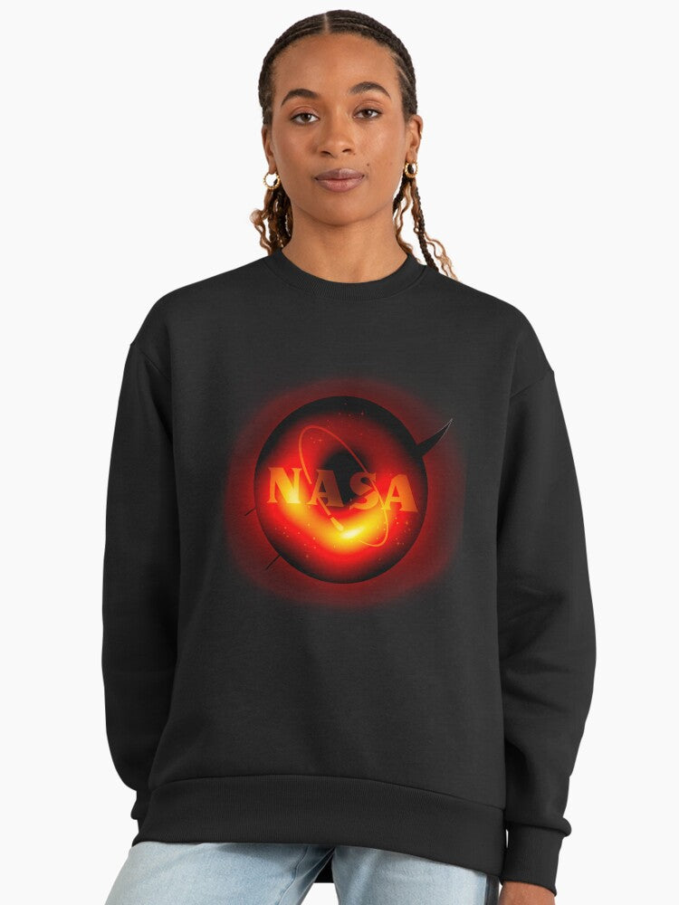 Oversized First Black Hole Photo Sweatshirt: Historic Image Apparel Black