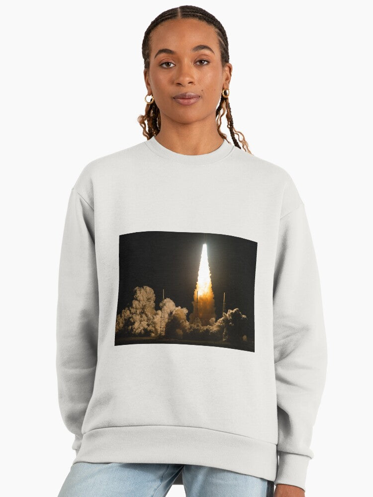 Artemis I SLS Launch Sweatshirt, Premium Oversized Space Mission Bone